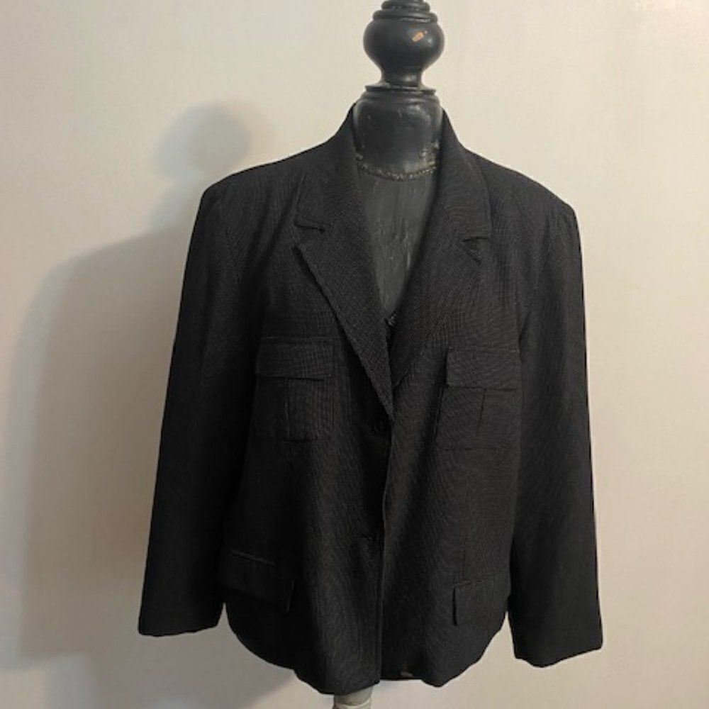 Norton McNauchton Black White Polka dot blazer, size 18